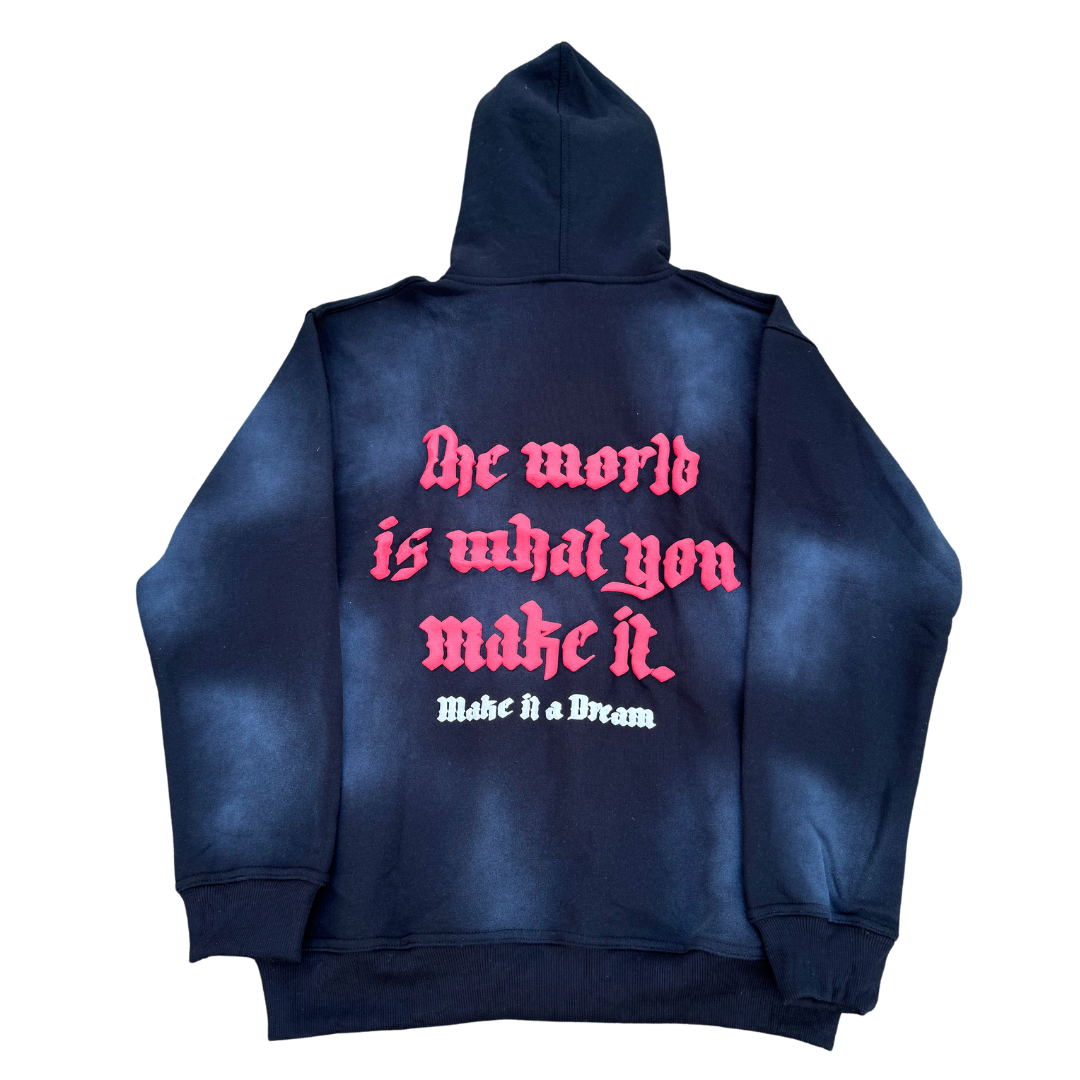 Sun Faded Hoodie [Black & Red]