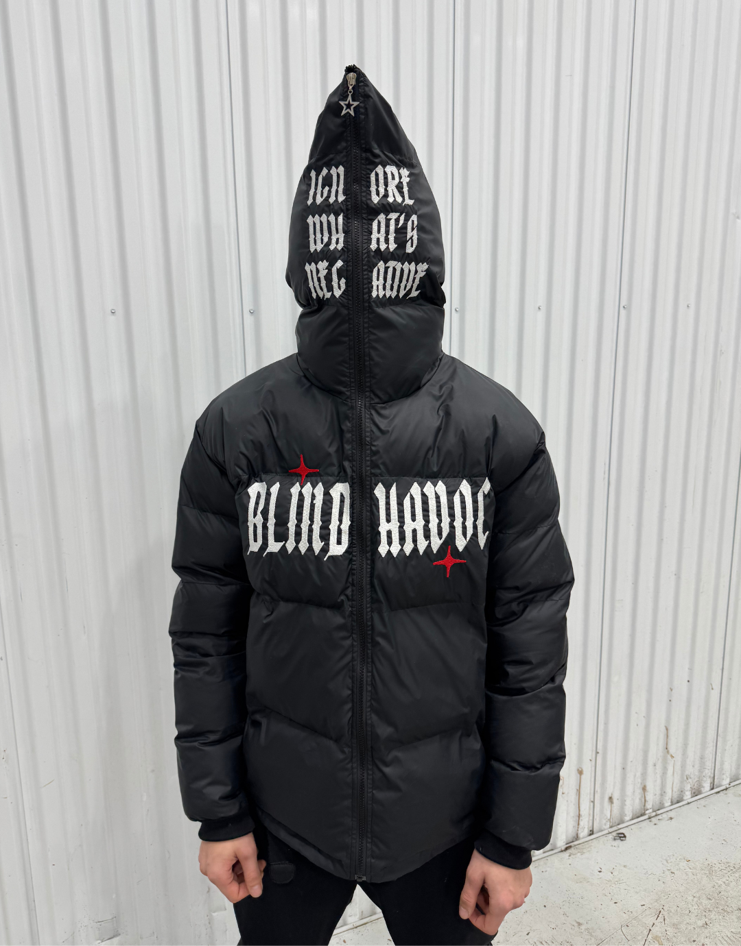 Full Zip Puffer Jacket [Black]