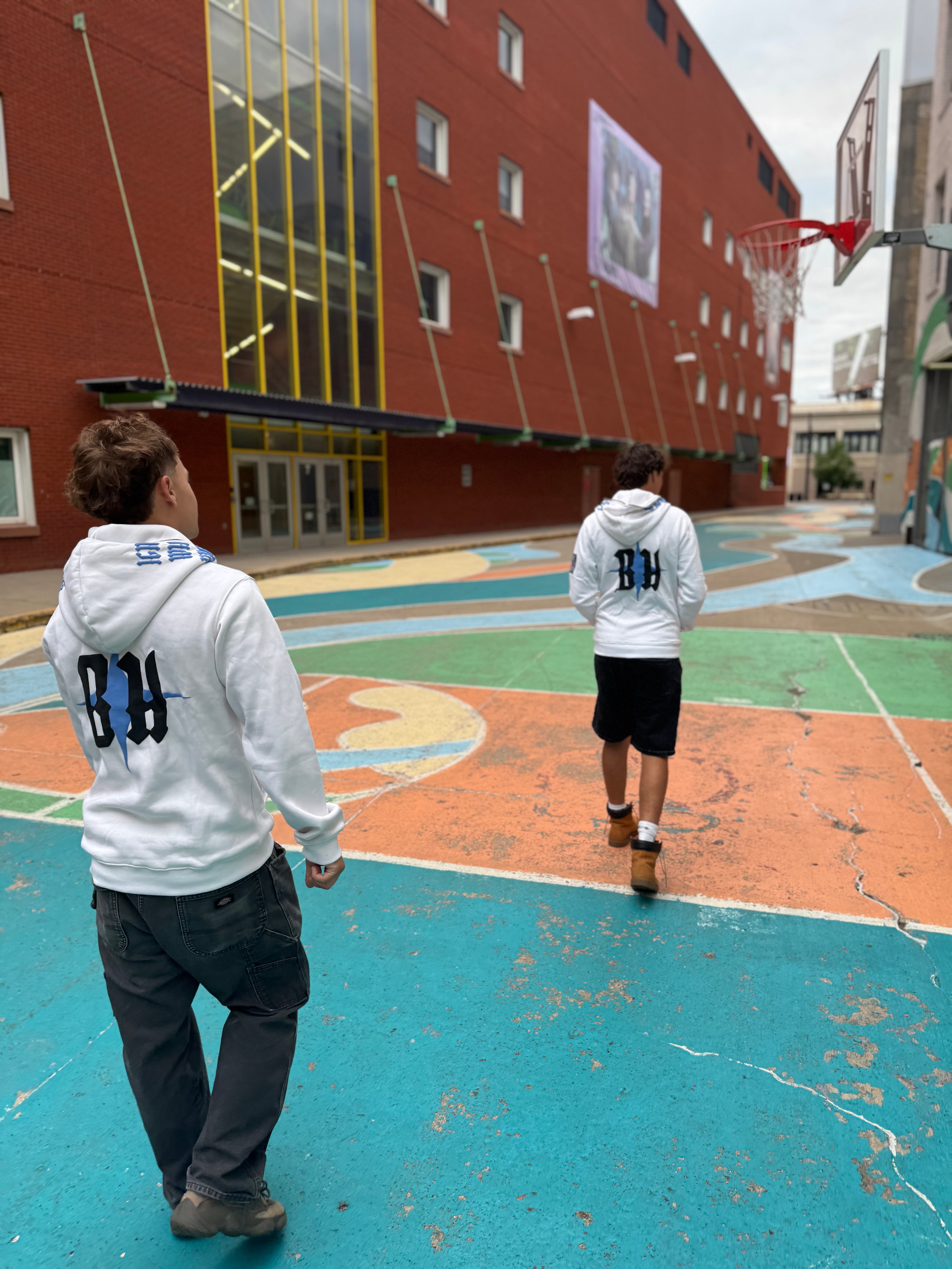 Ignore What's Negative' Full Zip [White & Blue]