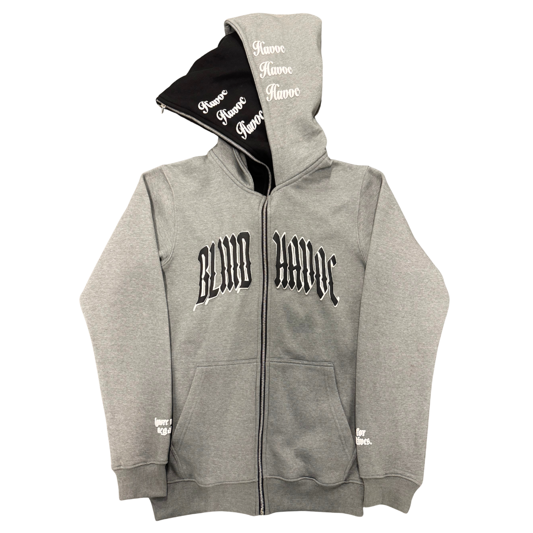 Limited Edition Double Hooded Full Zip [Grey]