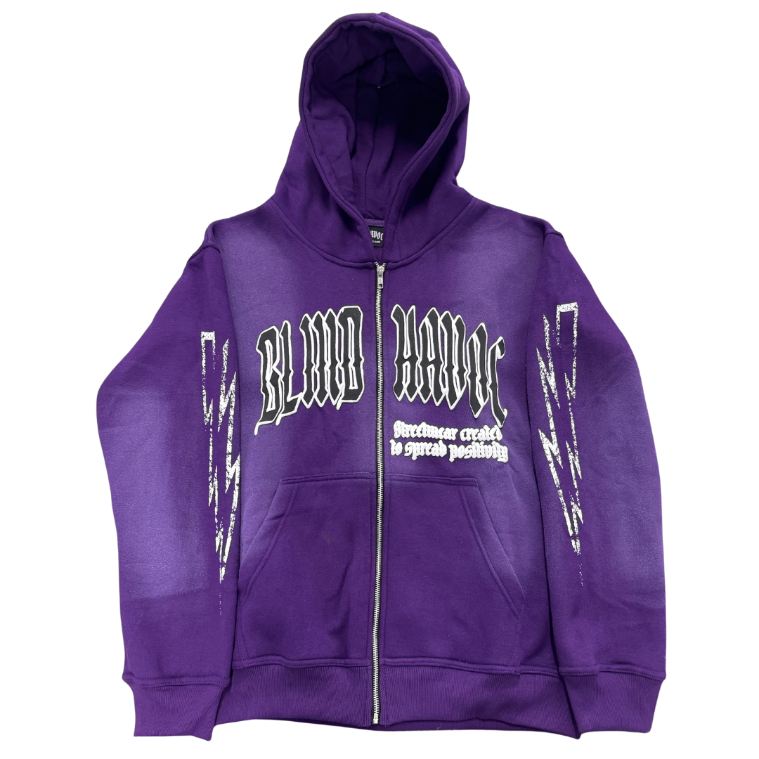 Striker Zip-Up Hoodie [Purple]