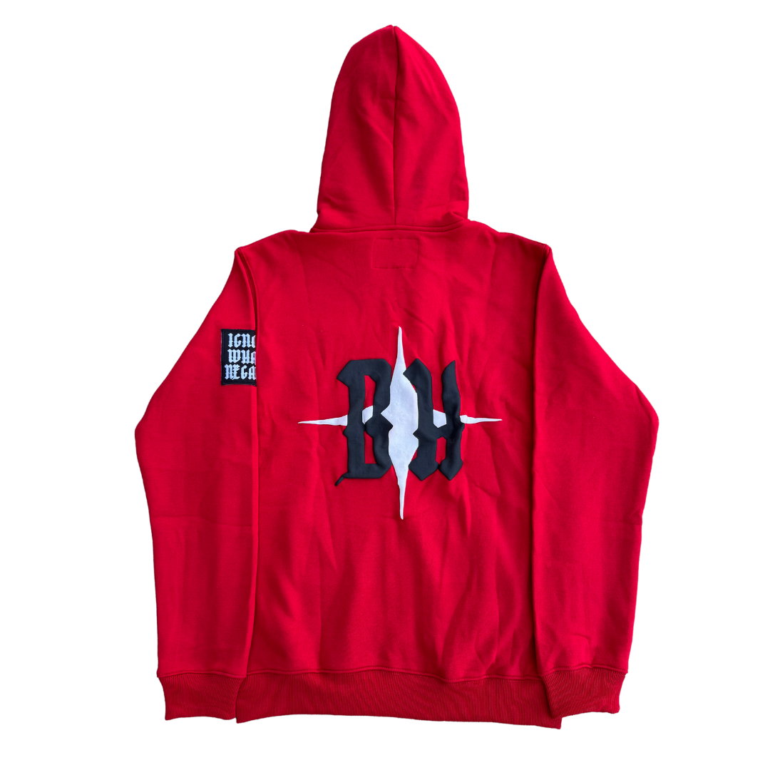 'Ignore What's Negative' Full Zip [Red]