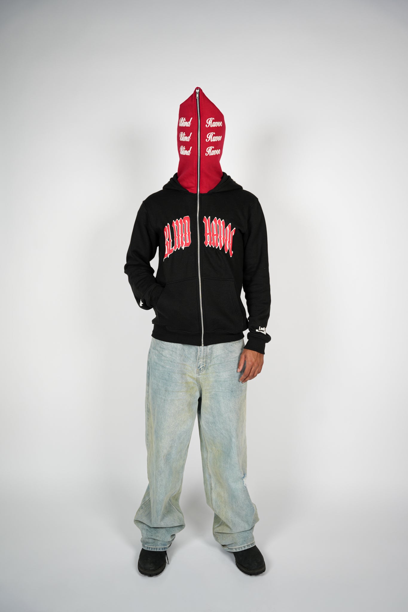 Limited Edition Double Hooded Full Zip [Black/Red]