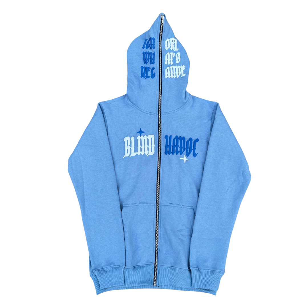 Color Split Full Zip [Light Blue]