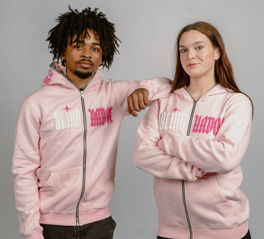 Split Full Zip Light Pink [Color Split]