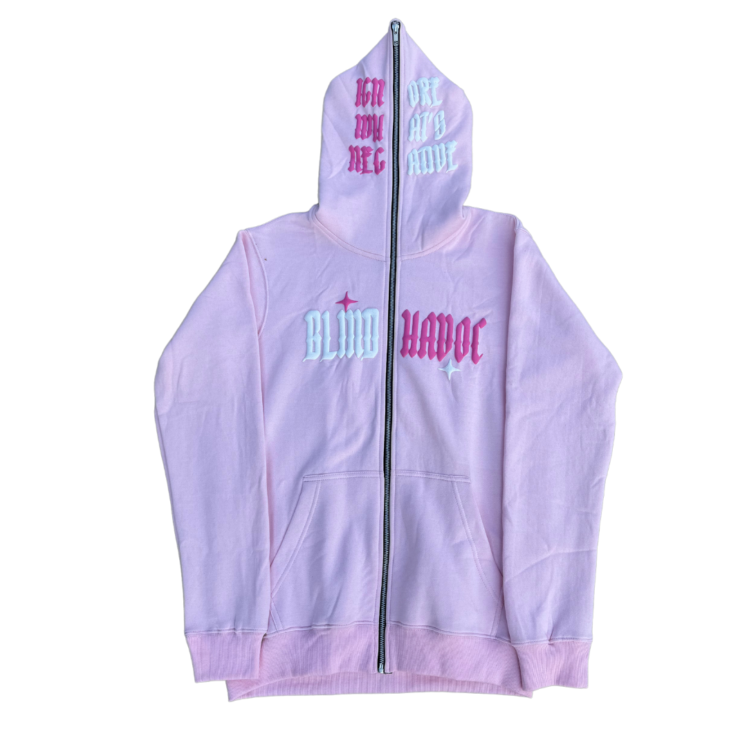 Split Full Zip Light Pink [Color Split]