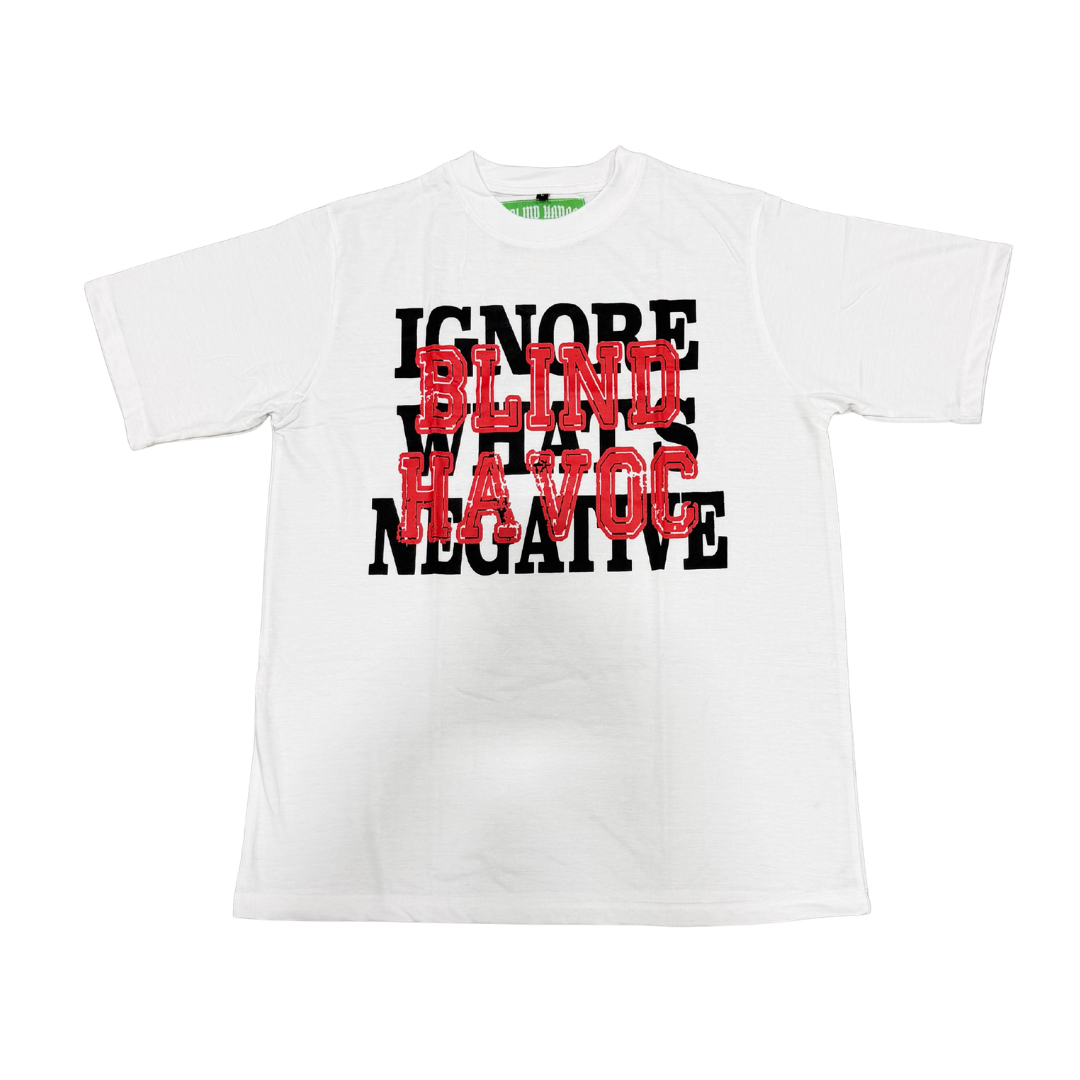 Ignore What's Negative Tee [White & Red]