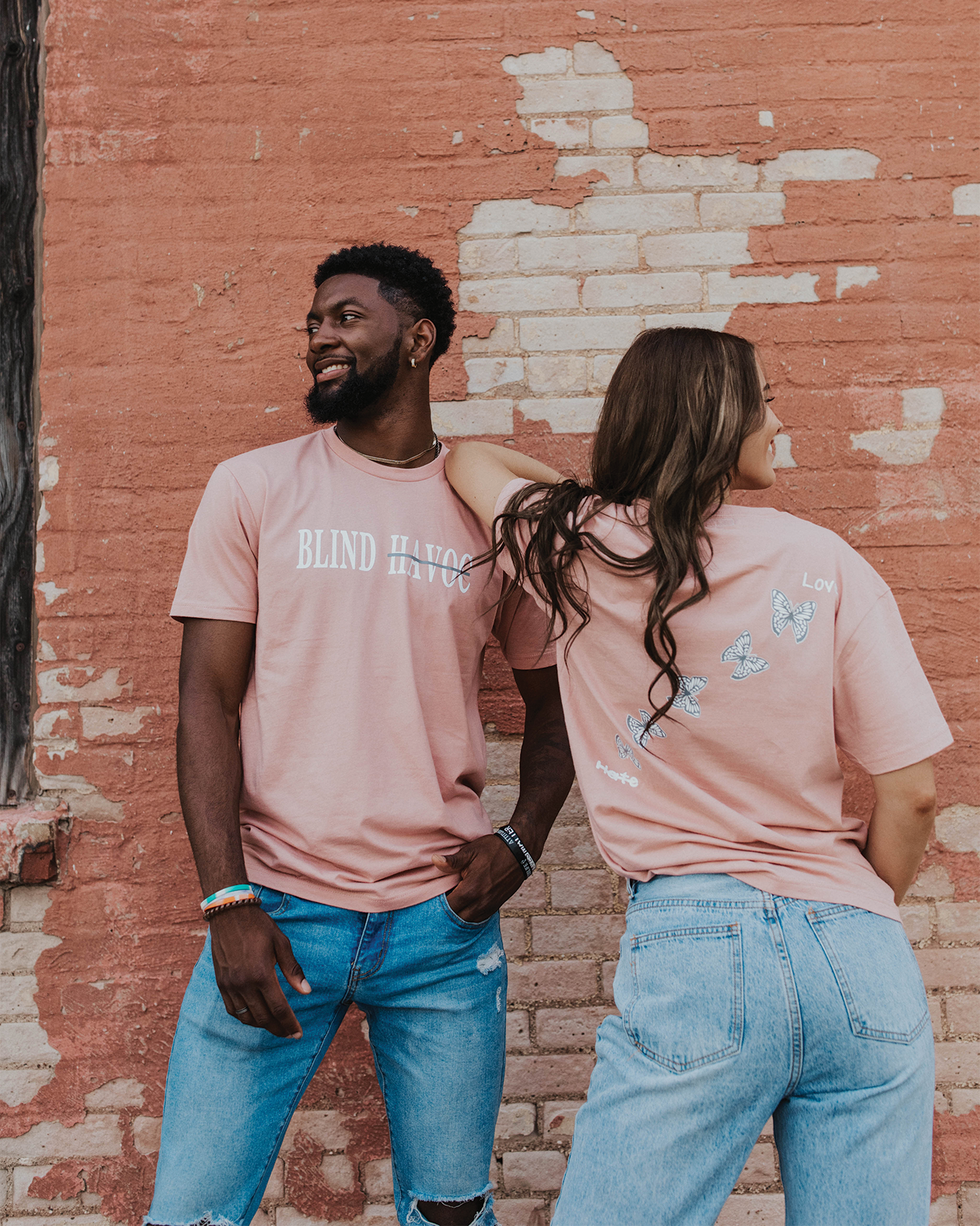 Love Over Hate Tee [Pink]